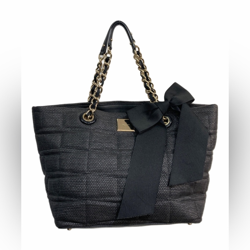 Kate spades Black Tote Bag with Chain Straps